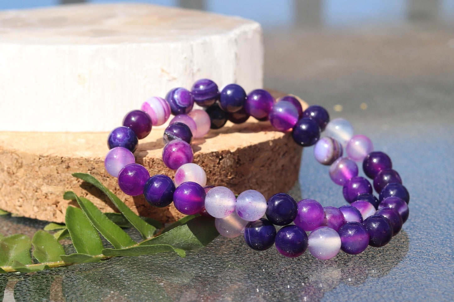 Amethyst Bracelets - 8mm (dreamy) and 6mm (solid)