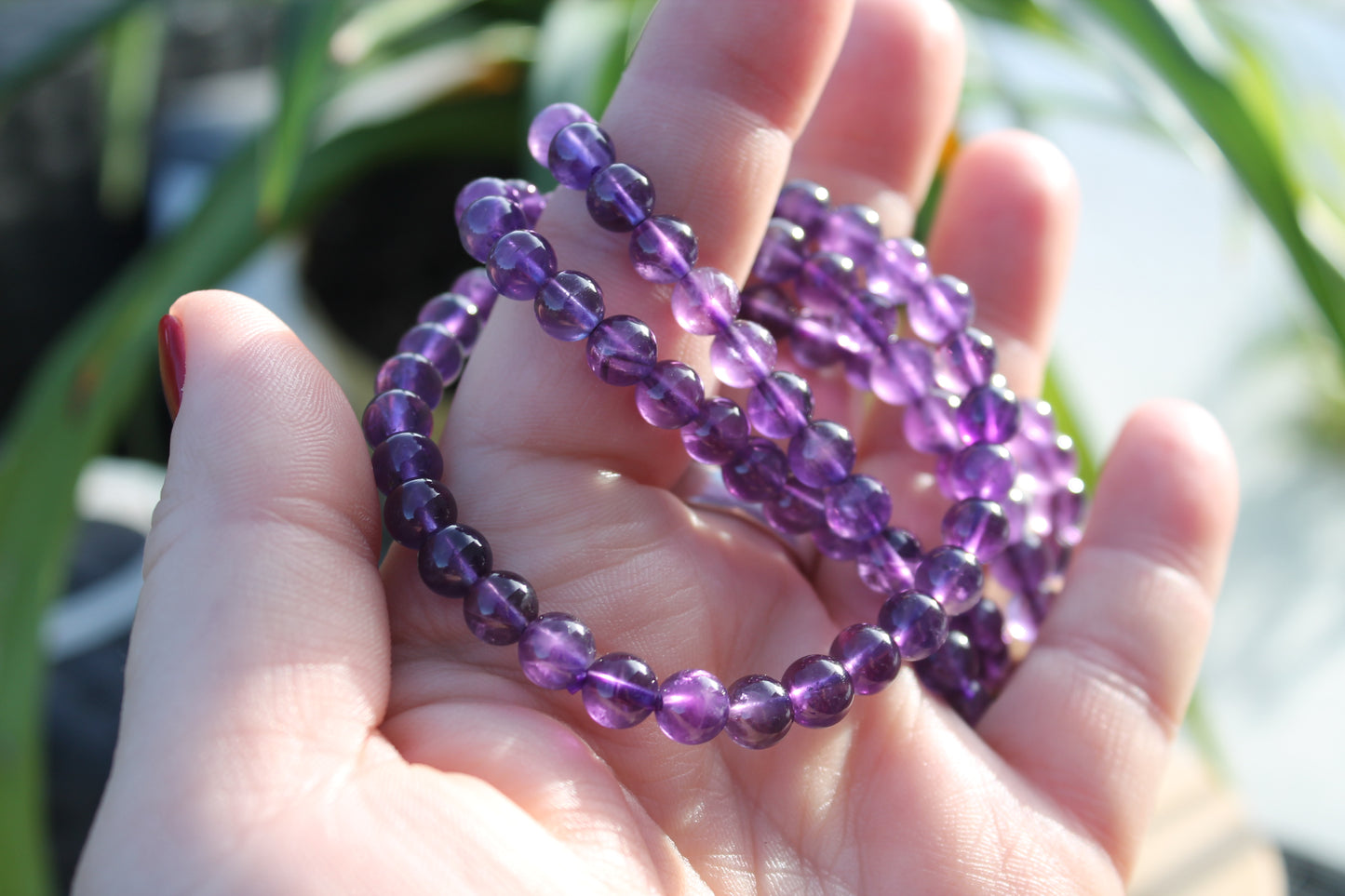 Amethyst Bracelets - 8mm (dreamy) and 6mm (solid)