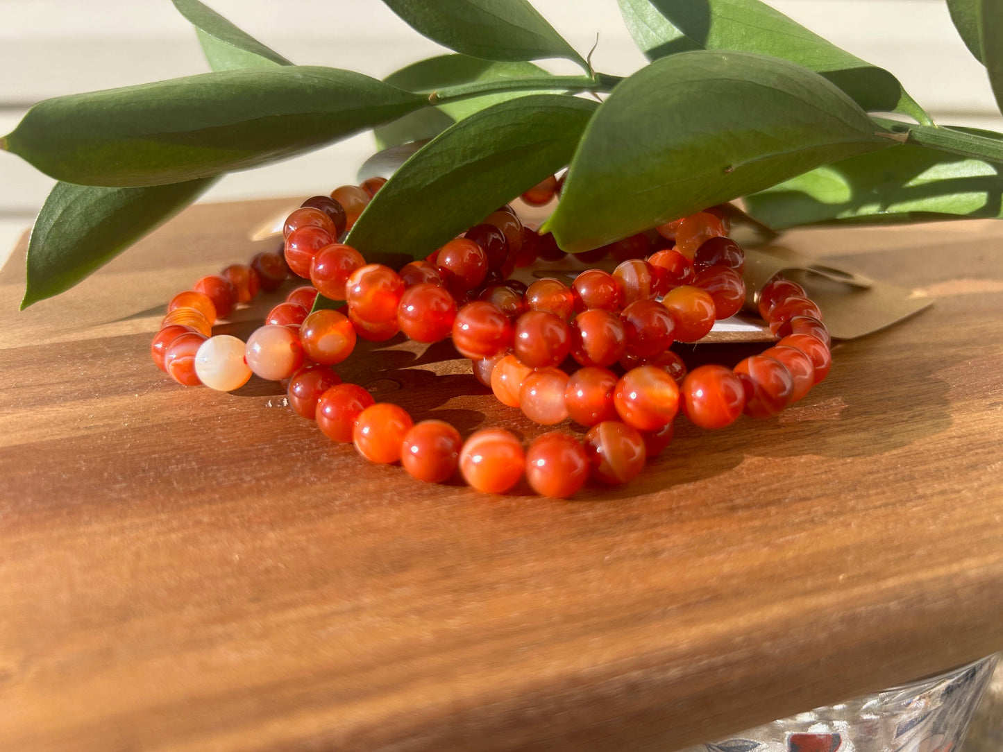 Carnelian Bracelets - 8mm & 4mm