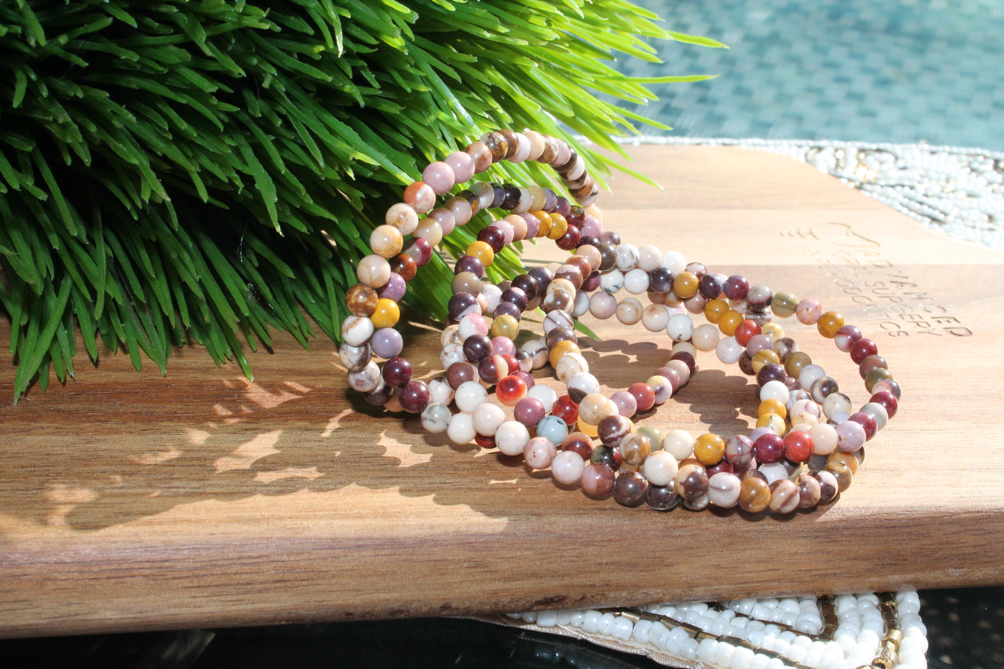 Coconut Jasper Bracelets - 2mm & 8mm