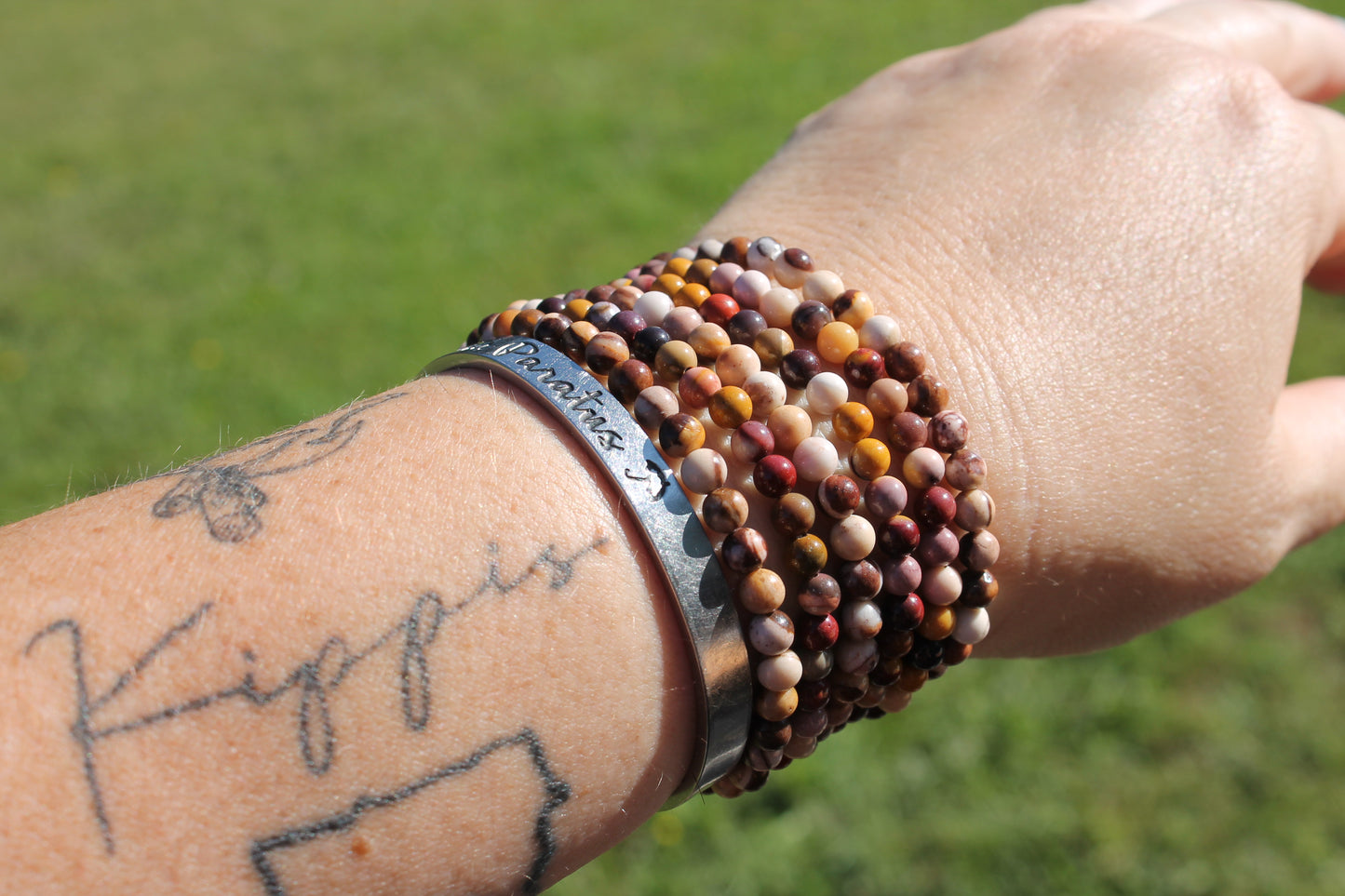 Coconut Jasper Bracelets - 2mm & 8mm