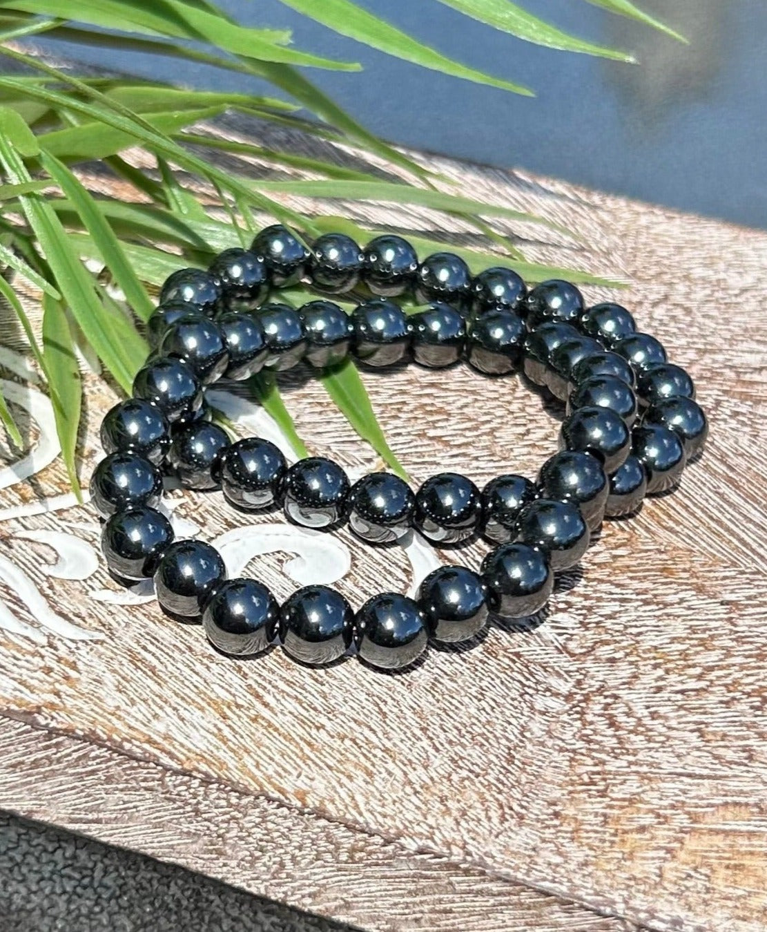 Hematite Bracelets 8mm & Aura Hematite 6mm