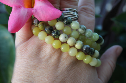 Lemon Jade Bracelet - 8mm