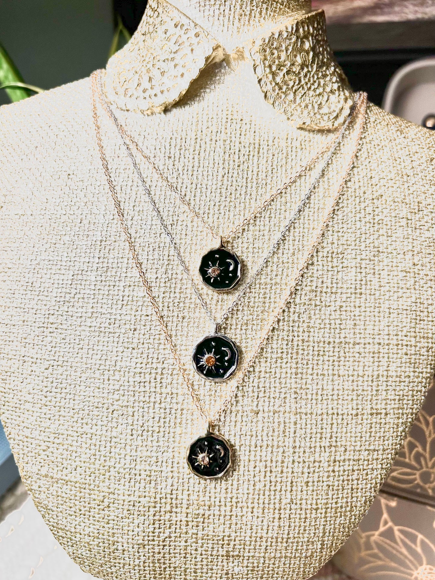 Moon Pendant Necklaces - 1 Silver left but more coming soon!