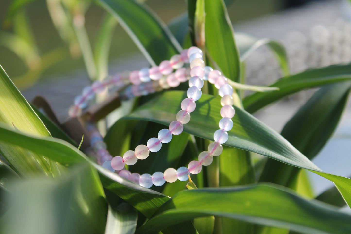 Chalcedony Bracelets - 6mm (Blue) and 2mm (Rainbow)