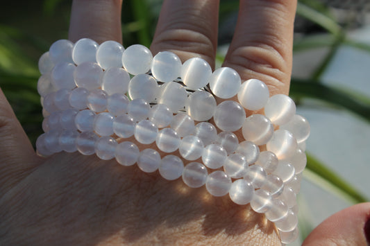 Selenite Bracelets - 8mm ($15) and 6mm ($10)