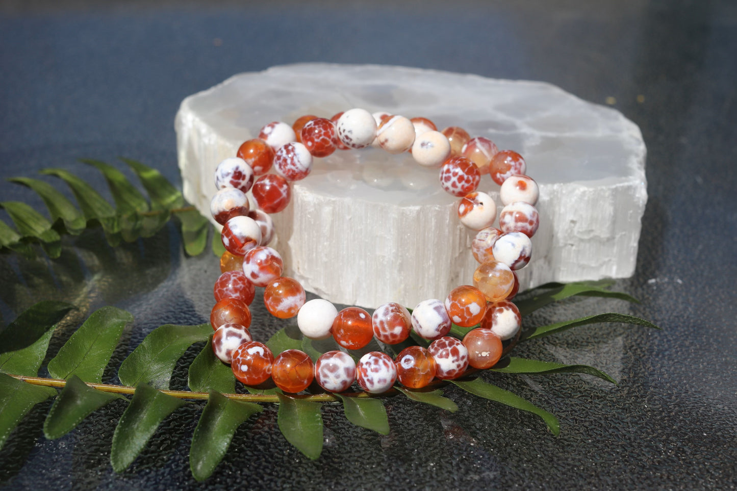 Snakeskin Agate Bracelets - 8mm