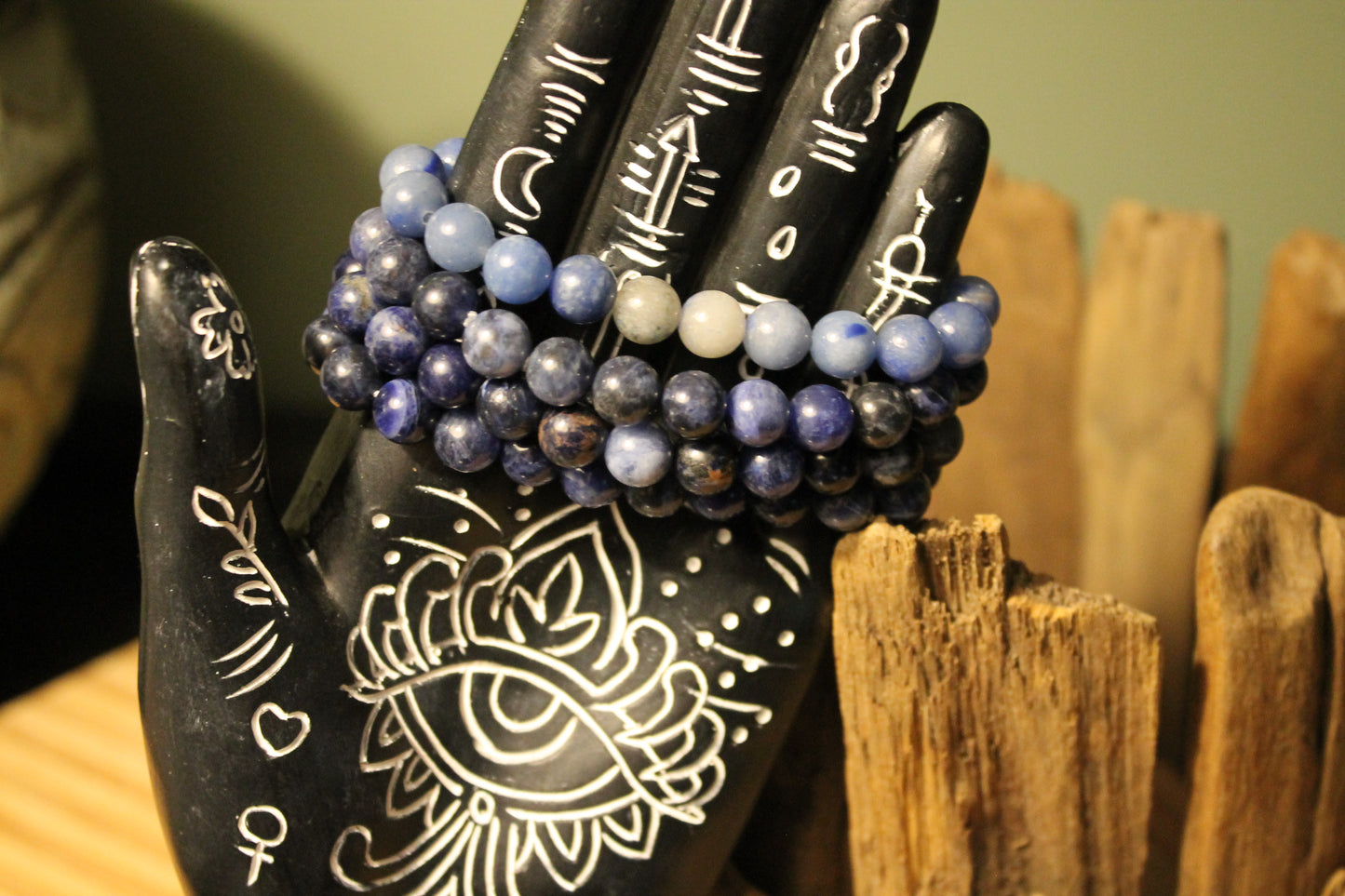 Sodalite Bracelets - 2mm and 8mm