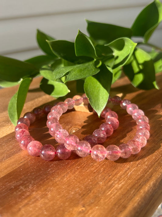 Strawberry Quartz Bracelets - 8mm