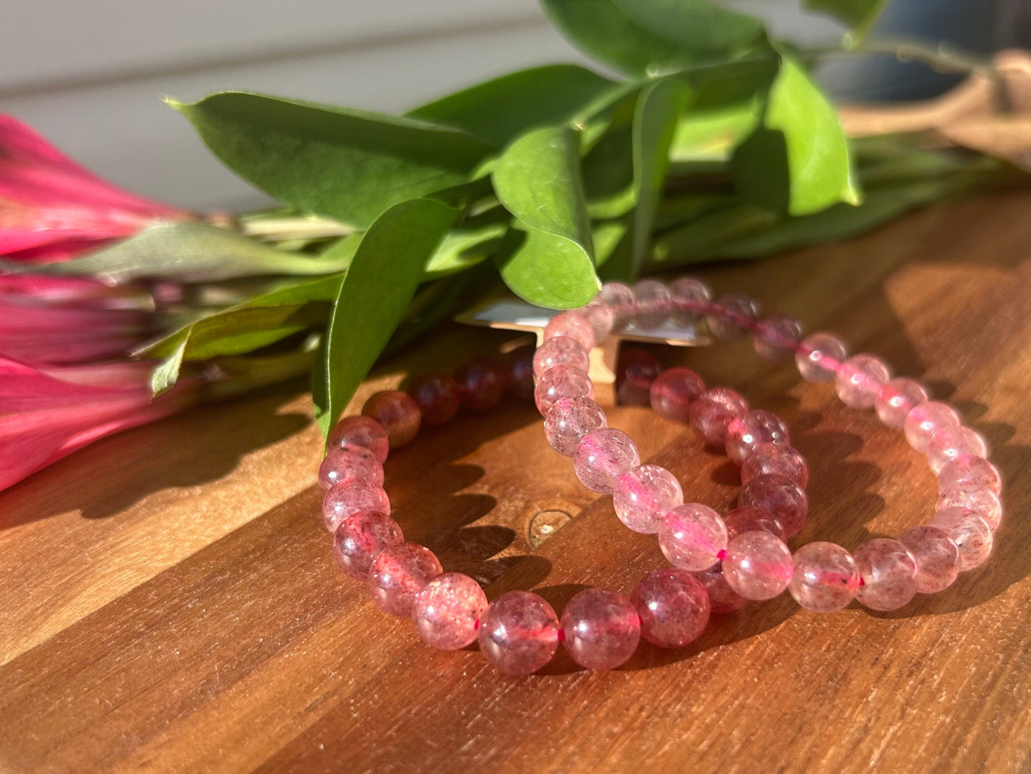 Strawberry Quartz Bracelets - 8mm