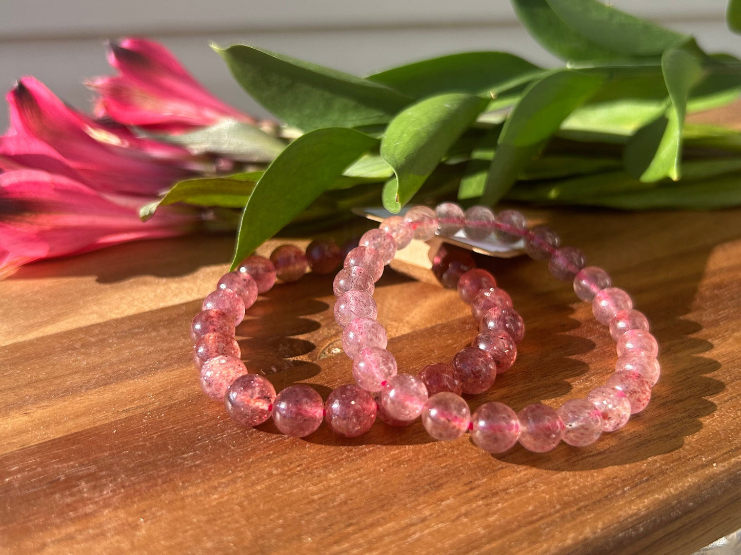 Strawberry Quartz Bracelets - 8mm